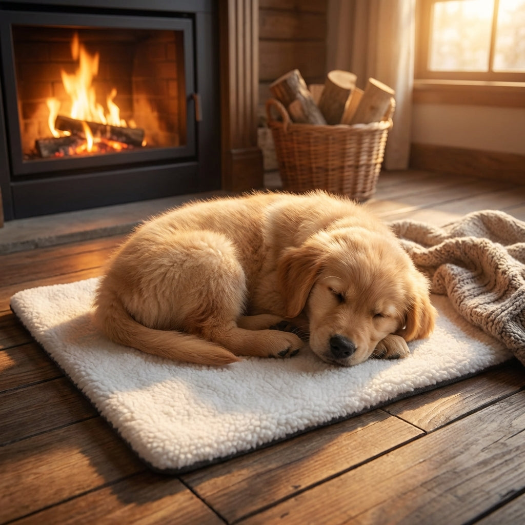 Selbstheizende Wärmematte / Wärmebett für Hunde - ohne Strom, kuschelig weich, waschbar