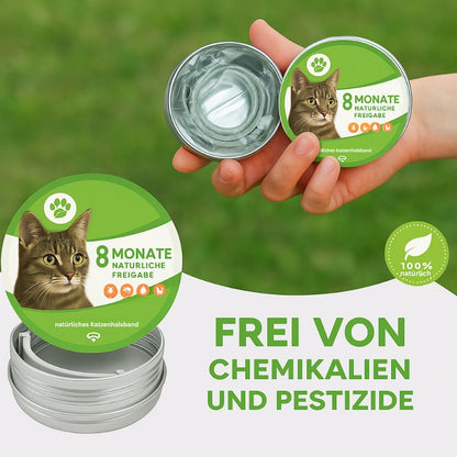 Katzenhalsband mit ätherischen Ölen - Anti Zecken & Flöhe Halsband für Katzen