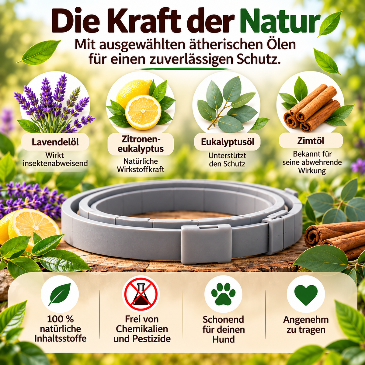 1+1 Gratis I Anti Floh- und Zeckenhalsband - Wirkt 8 Monate gegen Zecken & Flöhe