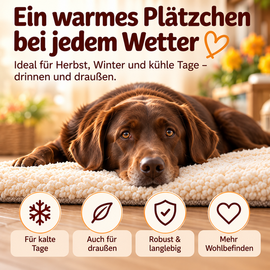 Selbstheizende Wärmematte / Wärmebett für Hunde - ohne Strom, kuschelig weich, waschbar V2