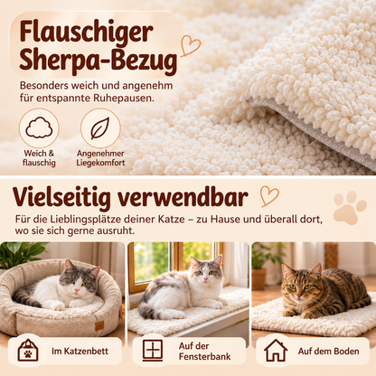 Selbstheizende Wärmematte / Wärmebett für Katzen - ohne Strom, kuschelig weich, waschbar