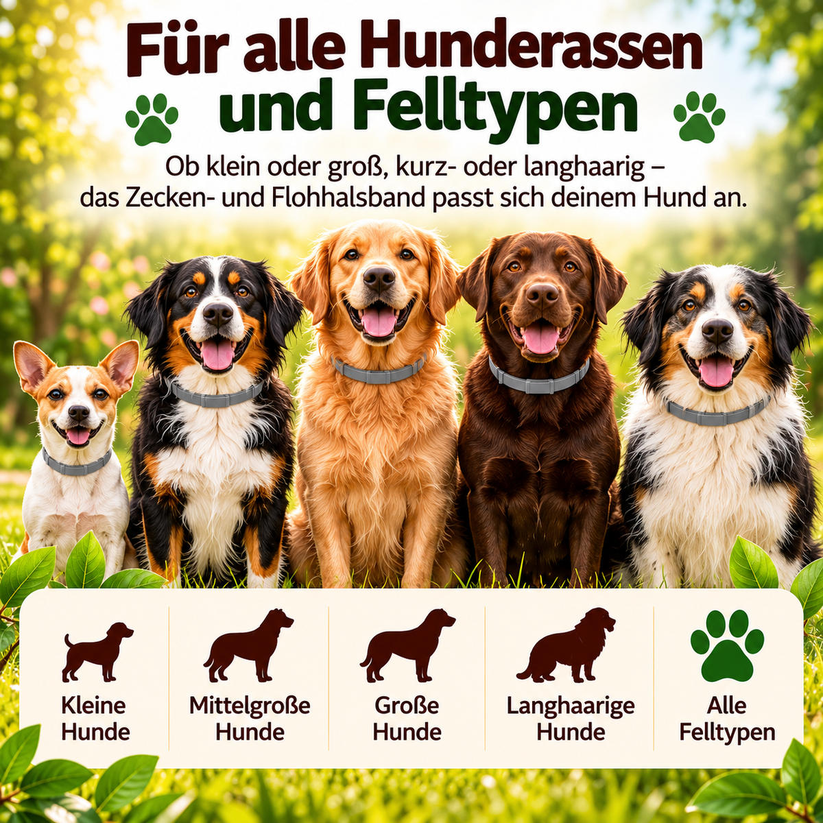 1+1 Gratis I Anti Floh- und Zeckenhalsband - Wirkt 8 Monate gegen Zecken & Flöhe