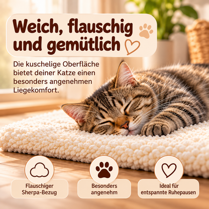 Selbstheizende Wärmematte / Wärmebett für Katzen - ohne Strom, kuschelig weich, waschbar