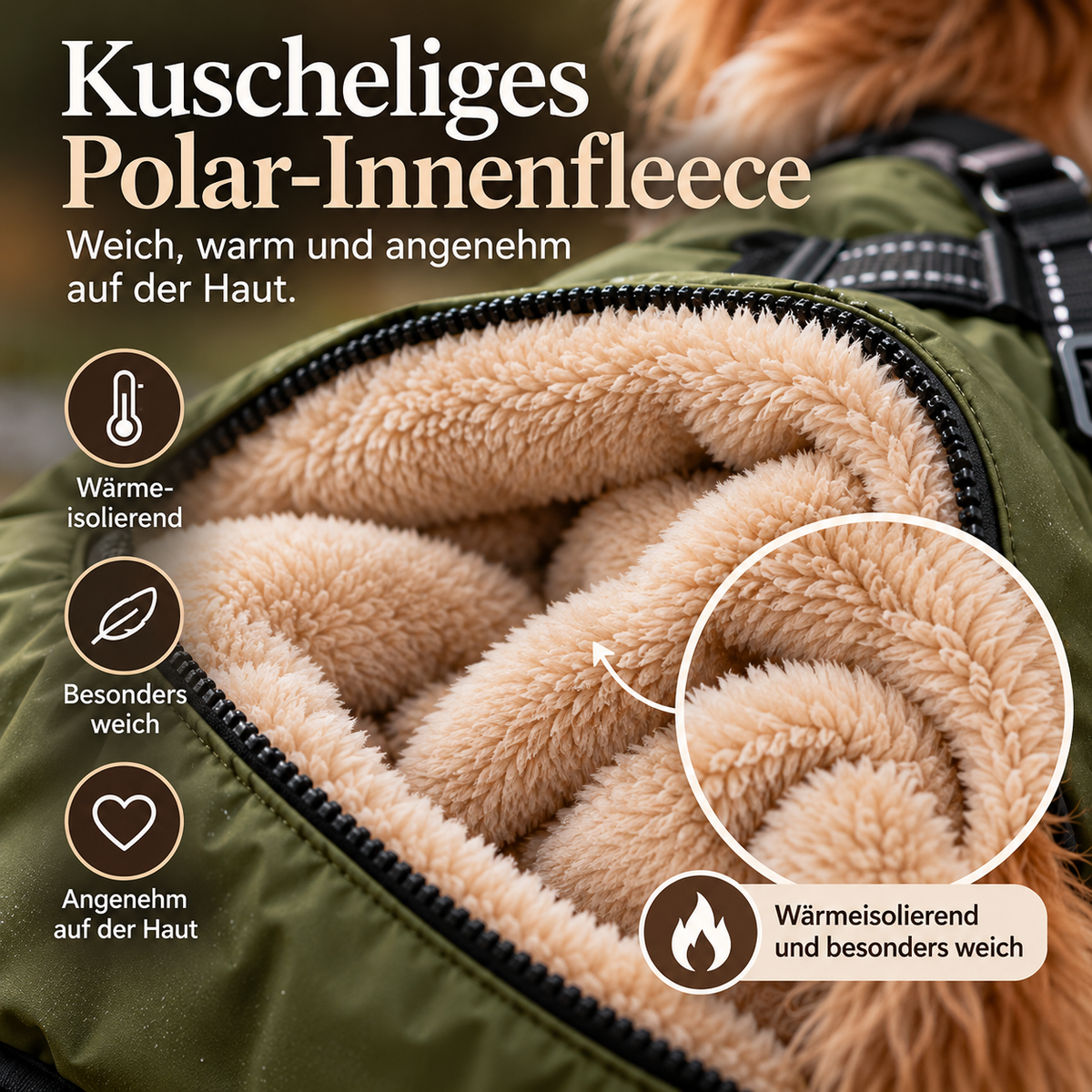 Allwetter-Hundejacke - wasserdicht, verstellbar