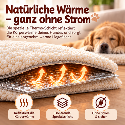 Selbstheizende Wärmematte / Wärmebett für Hunde - ohne Strom, kuschelig weich, waschbar