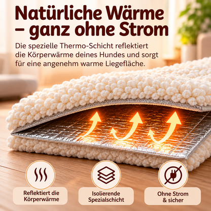 Selbstheizende Wärmematte / Wärmebett für Hunde - ohne Strom, kuschelig weich, waschbar V2
