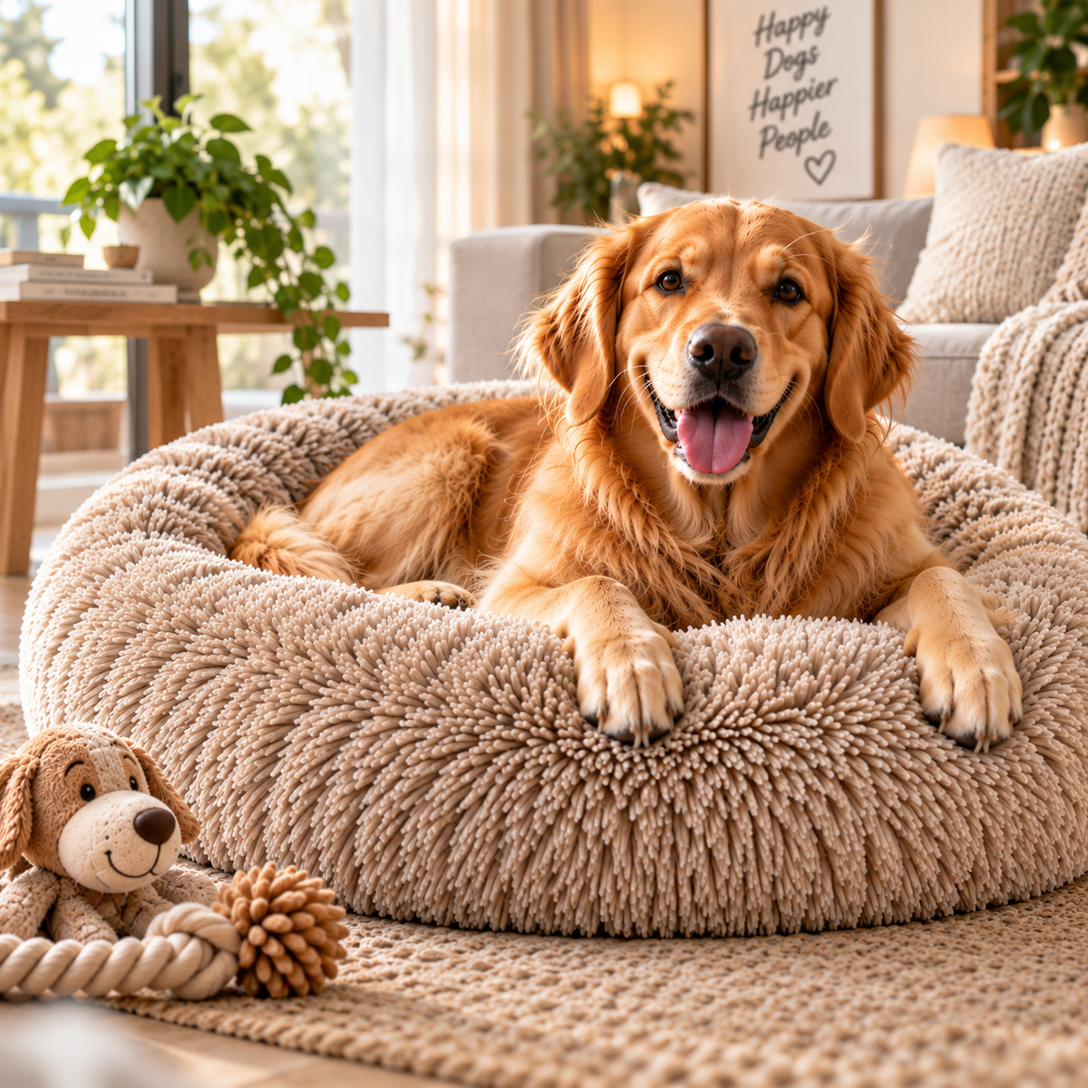 Orthopädisches Hundebett "Wolke 7" - kuschelig weich, leicht waschbar, haustierfreundlich