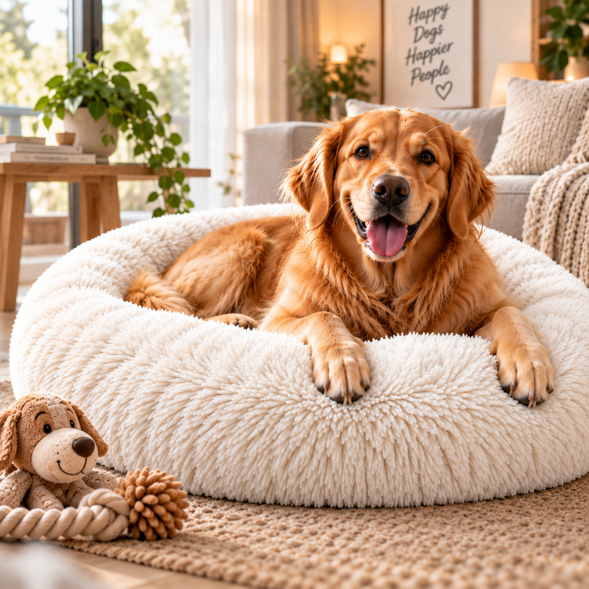 Orthopädisches Hundebett "Wolke 7" - kuschelig weich, leicht waschbar, haustierfreundlich