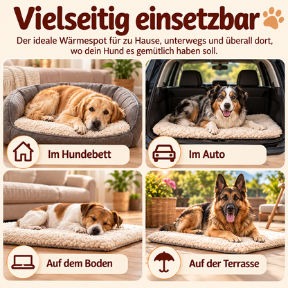 Selbstheizende Wärmematte / Wärmebett für Hunde - ohne Strom, kuschelig weich, waschbar V2