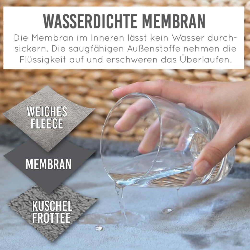 Wasserdichte Hundedecke / Möbelschoner - flauschig, waschbar,