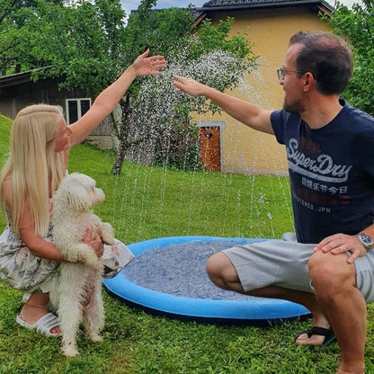 Hunde-Sprinklermatte I Hundebad I Hundepool für kleine und große Hunde I Faltbarer Planschbecken