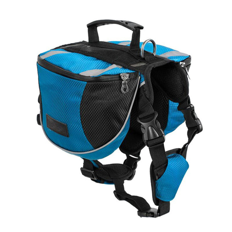 Hunderucksack / Hunde-Satteltasche mit 2 Seitentaschen fürs Wandern - integriertes Geschirr, reflektierend, langlebig