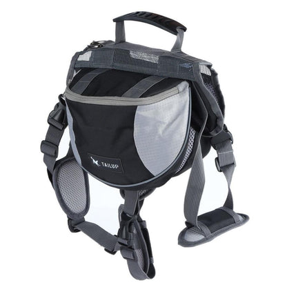 Hunderucksack / Hunde-Satteltasche mit 2 Seitentaschen fürs Wandern - integriertes Geschirr, reflektierend, langlebig