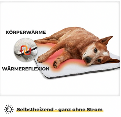 Selbstheizende Wärmematte / Wärmebett für Hunde - S (60X45CM)