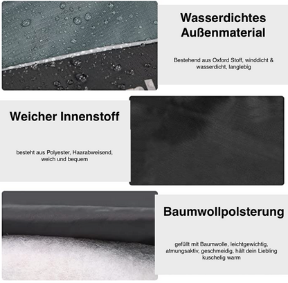 Allwetter Hundejacke mit Innenfutter und integriertem Geschirr