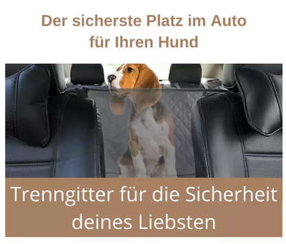 Hunde-Autodecke & Trennwand für Rückbank/Kofferraum inkl. Haltegurt_schwarz 2