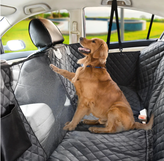 Hunde-Autodecke & Trennwand für Rückbank/Kofferraum inkl. Haltegurt_schwarz 4