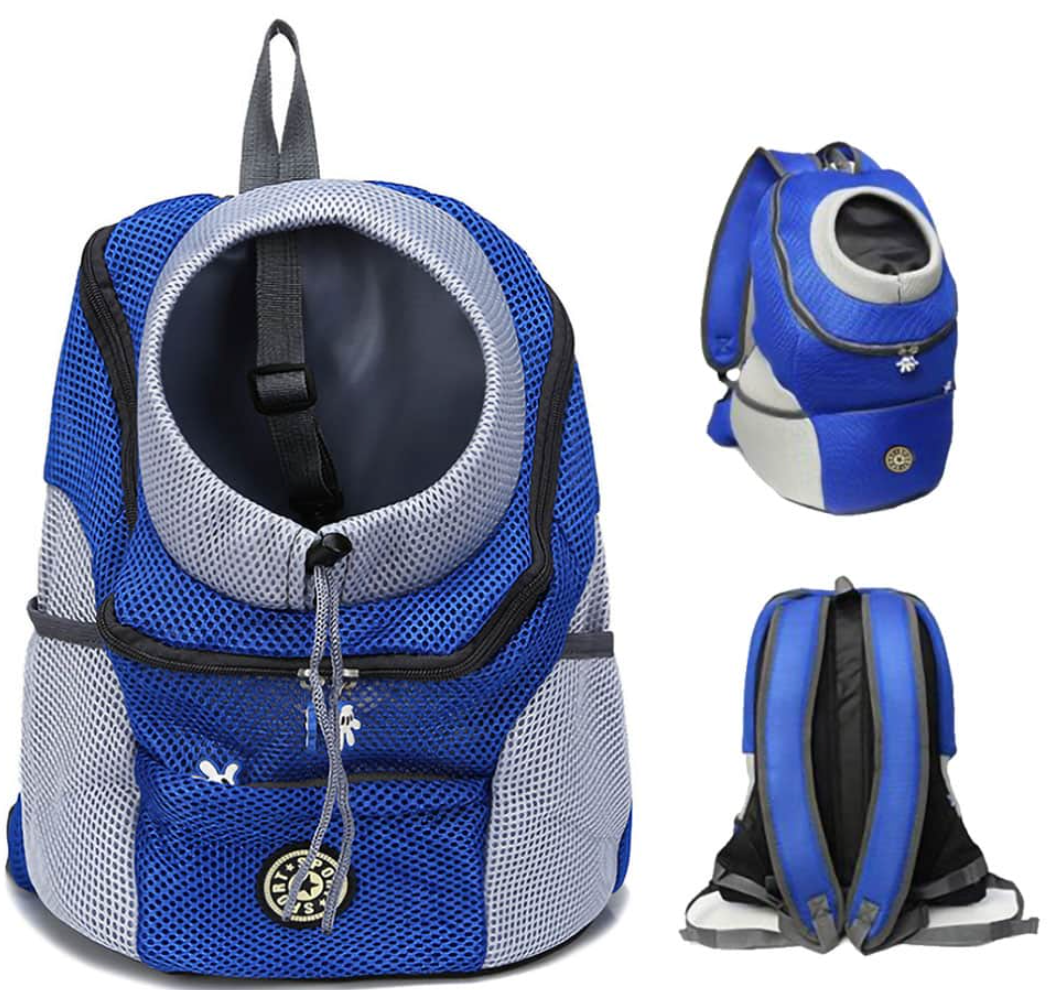 Hunde-Tragerucksack für kleine & mittelgroße Hunde bis max. 11 kg - super bequem & größenverstellbar_blau eigenschaften