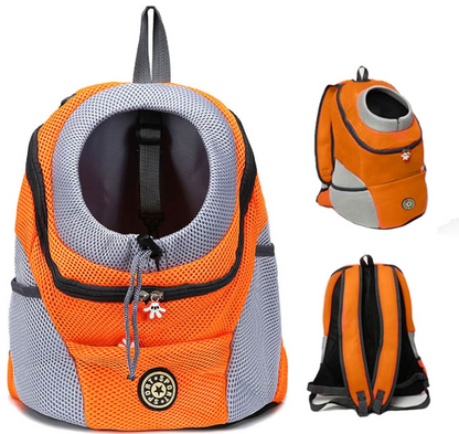 Hunde-Tragerucksack für kleine & mittelgroße Hunde bis max. 11 kg - super bequem & größenverstellbar_orange_eigenschaften