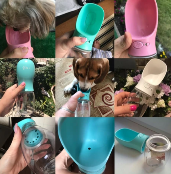 Hunde-Trinkflasche inkl. Futterbehälter für unterwegs,_neuheit