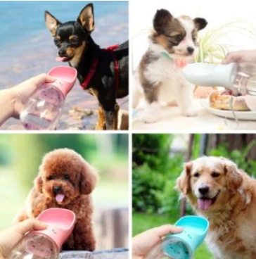 Hunde-Trinkflasche inkl. Futterbehälter für unterwegs,_amazon