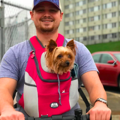Hunde-Tragerucksack für kleine & mittelgroße Hunde bis max. 11 kg - super bequem & größenverstellbar pink neu