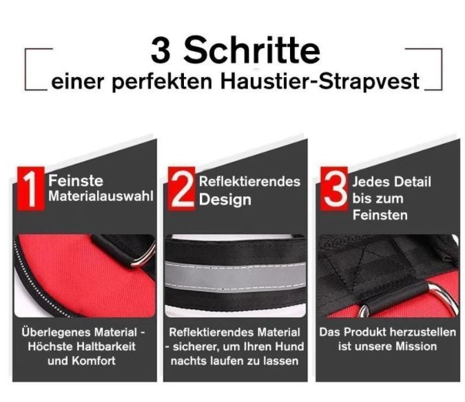 Flexy™ Power Hundegeschirr, strapazier- und anpassbar  qualität
