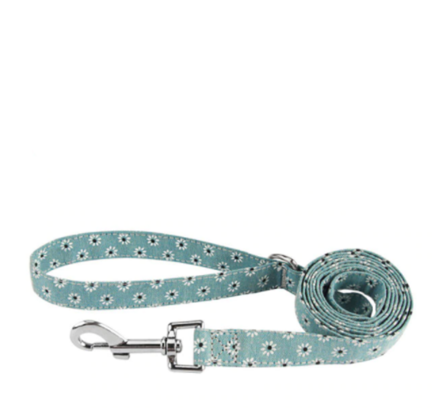  Personalisiertes Hundehalsband mit Leine - mit Name & Tel.-Nr. bedruckt_blumenstil