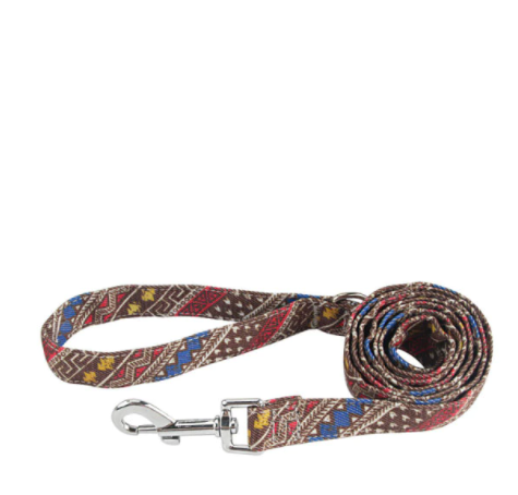  Personalisiertes Hundehalsband mit Leine - mit Name & Tel.-Nr. bedruckt_vintage_braun