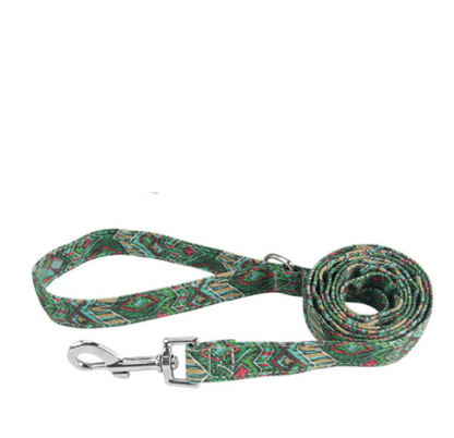  Personalisiertes Hundehalsband mit Leine - mit Name & Tel.-Nr. bedruckt_vintage_grun