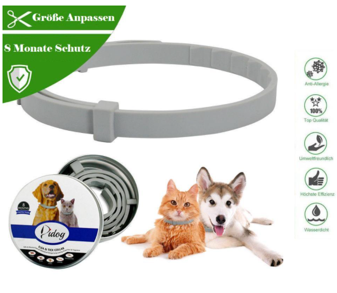 Anti Zecken & Flöhe Halsband für Hunde und Katzen mit ätherischen Ölen –  Pfoten Paradies