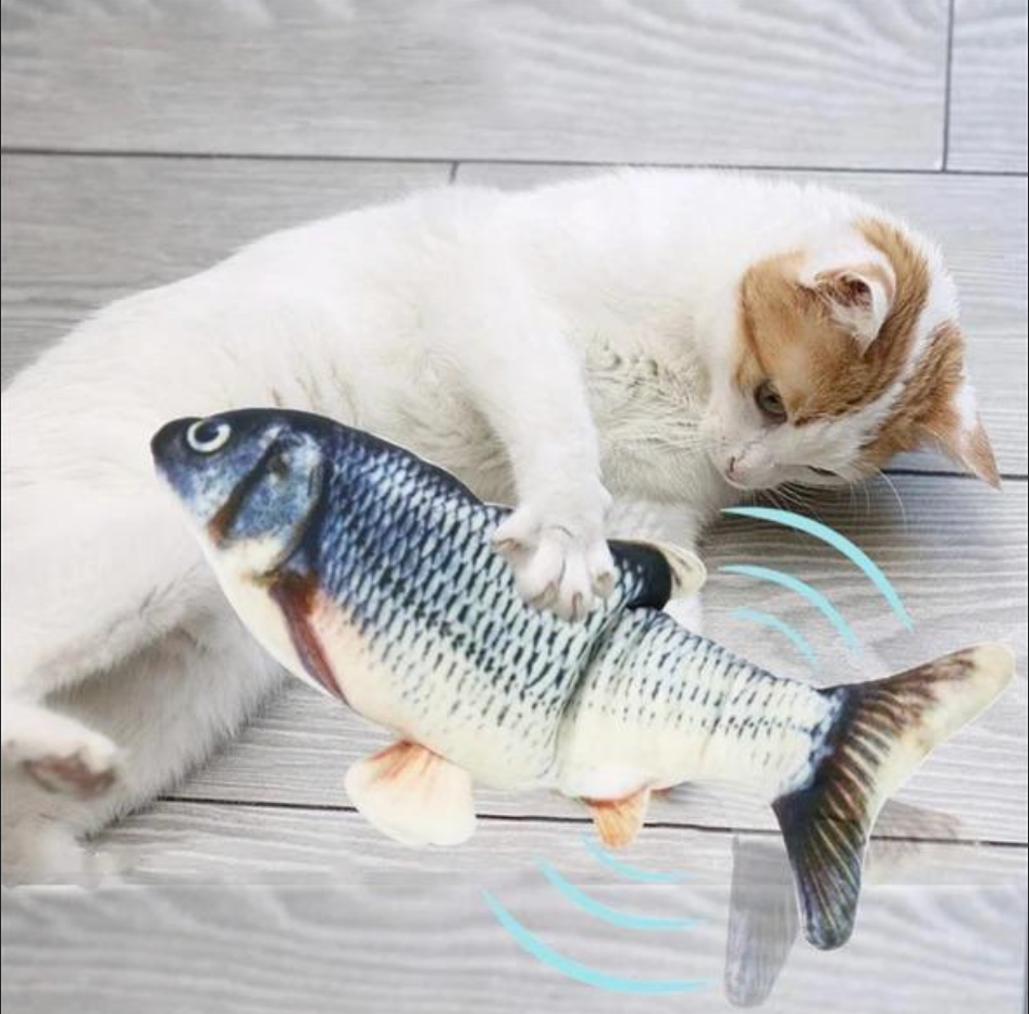 Katzenspielzeug Zappelnder Fisch gefüllt mit Katzenminze_3