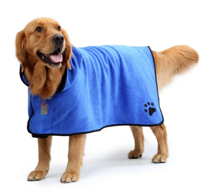 Mikrofaser-Bademantel für Hunde - waschbar_blau_7