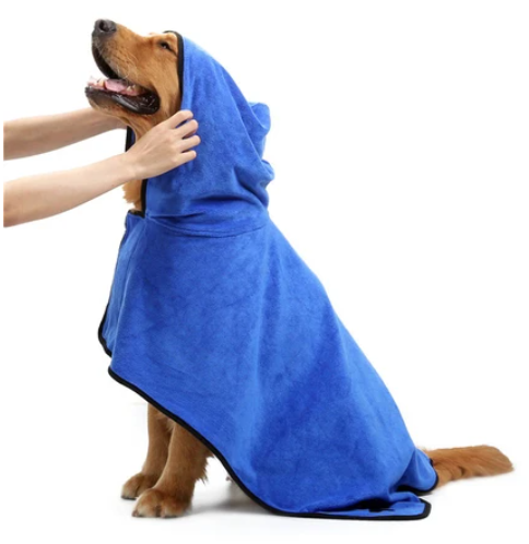 Mikrofaser-Bademantel für Hunde - waschbar_blau_6