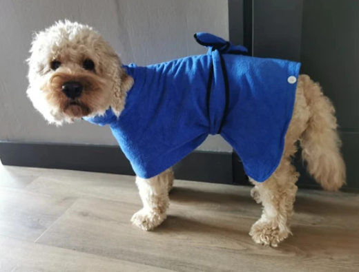 Mikrofaser-Bademantel für Hunde - waschbar_blau_8