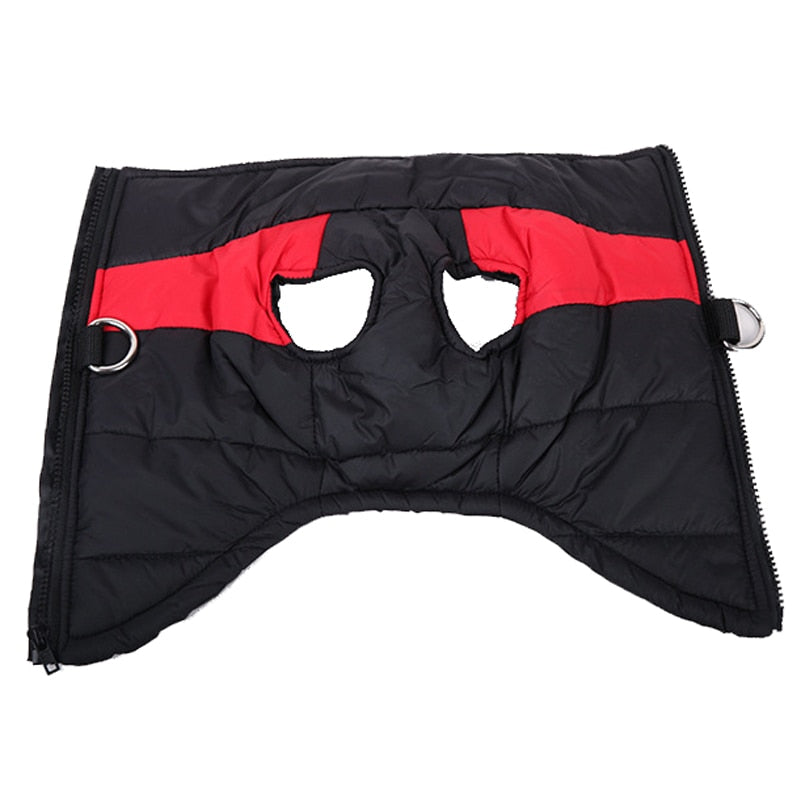 Winter-Hundejacke / Hundeweste / Hundemantel - wasserdicht, warm & weich_rot 3