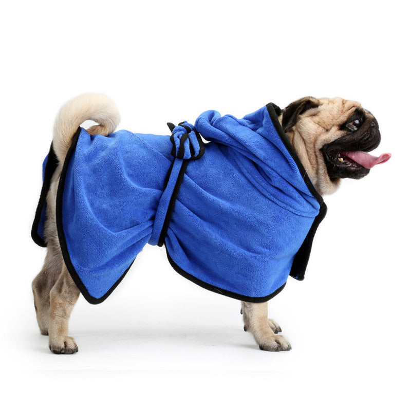 Mikrofaser-Bademantel für Hunde - waschbar_blau 2