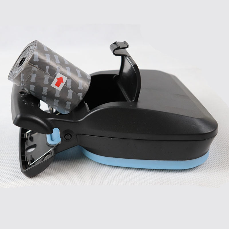 hundekot klipper blau mit müllbeutel
