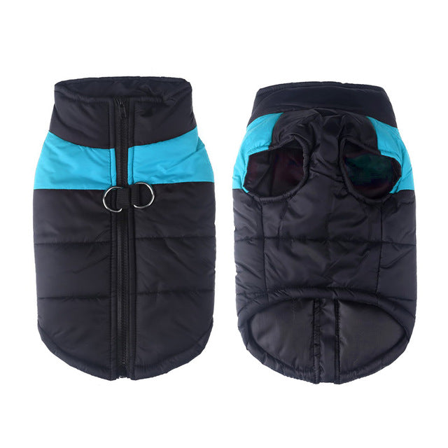 Winter-Hundejacke / Hundeweste / Hundemantel - wasserdicht, warm & weich_blau 5
