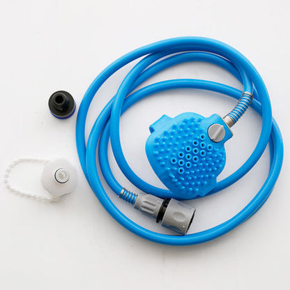 hundedusche blau