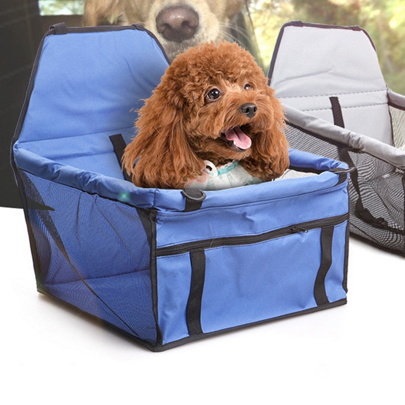 Hunde-Autositz - extra stabil & hochwertig, für kleine bis mittlere Hunde, blau
