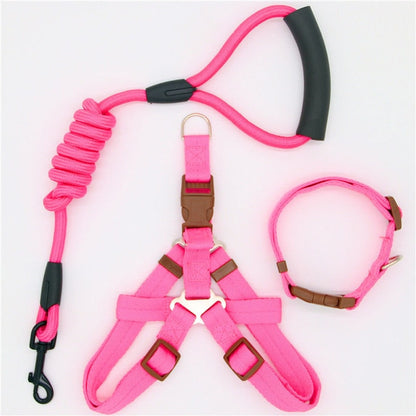 hundeleine und hundegeschirr set pink