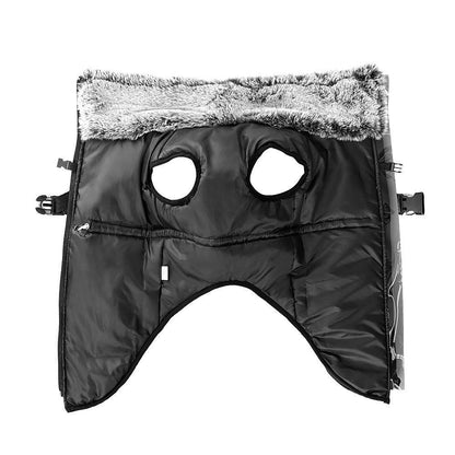 Allwetter Hundejacke mit Innenfutter und integriertem Geschirr blau 4